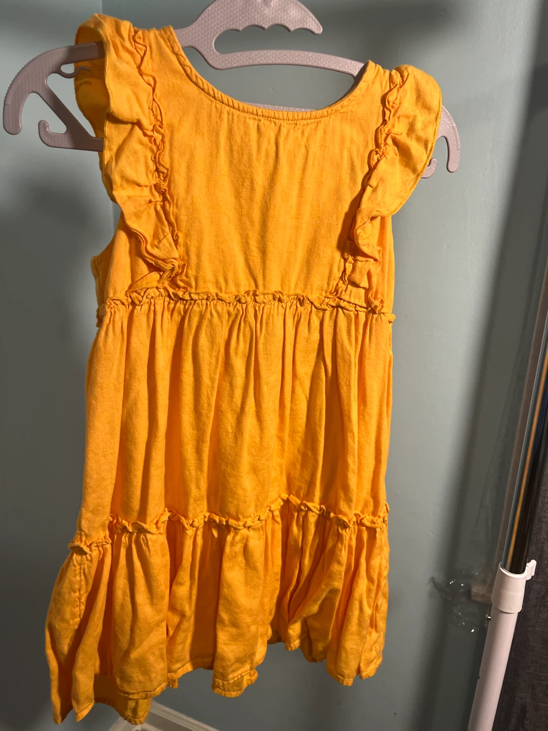 Peek Kids Yellow Ruffle Dress Size 8