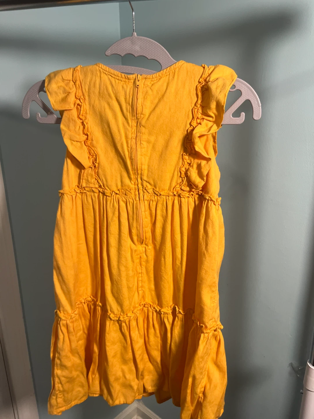 Peek Kids Yellow Ruffle Dress Size 8 - photo 3