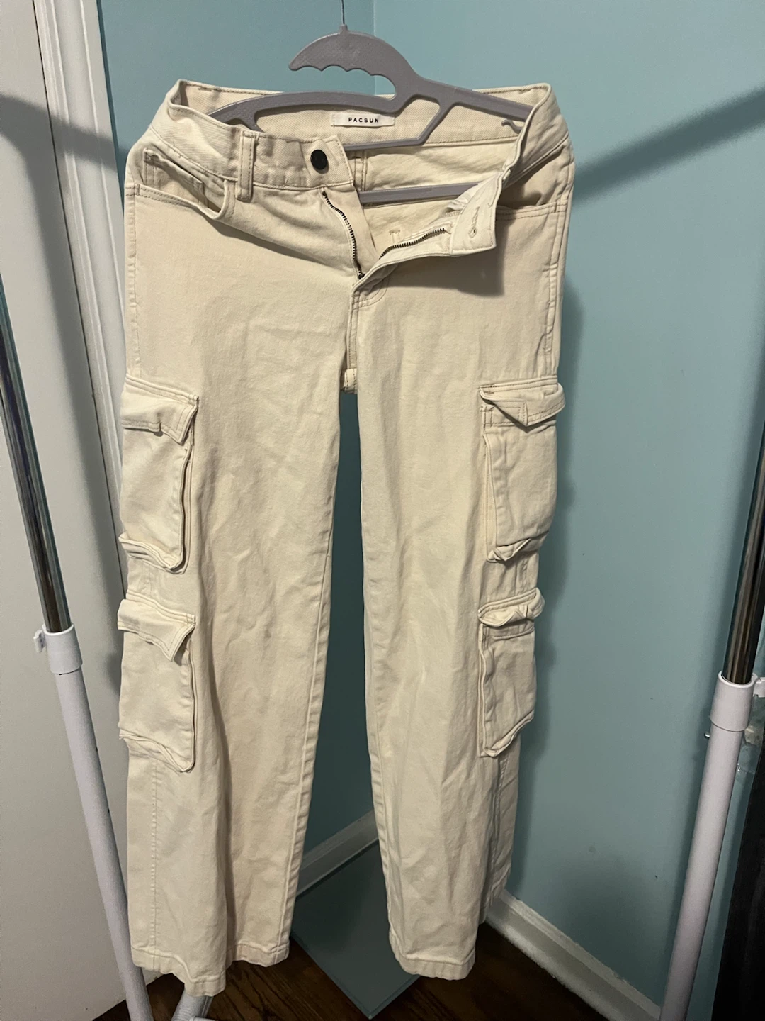 PacSun Cream Cargo Pants Size 22