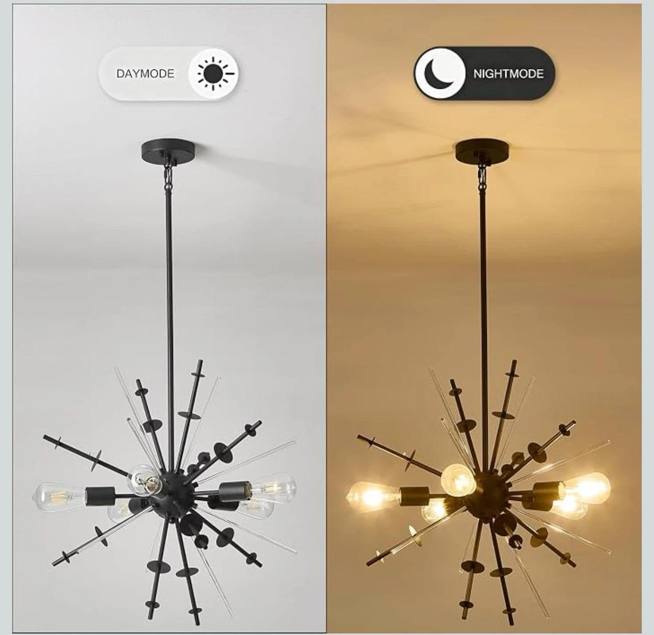Black Sputnik Chandelier - photo 2