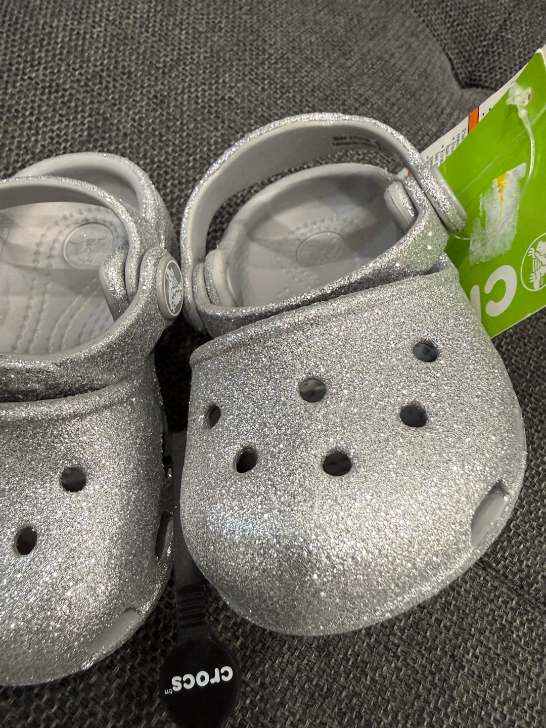 Crocs Glitter Clog Shoes Toddler Silver - photo 2