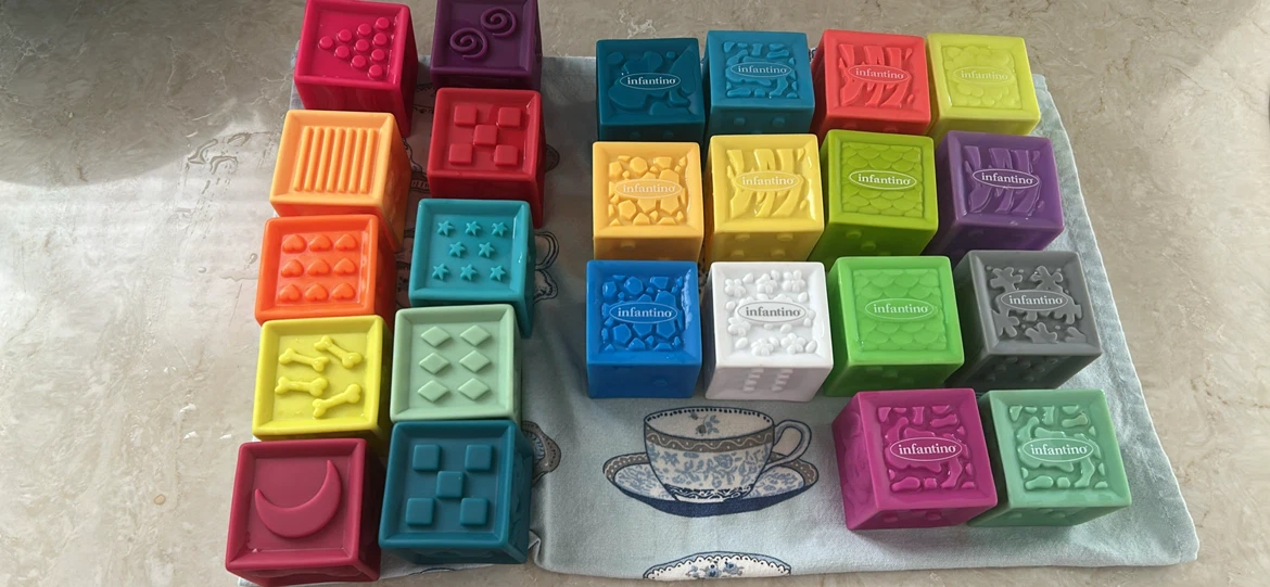 24 KIDS RUBBER PLAY BLOCKS (SEE LISTING)