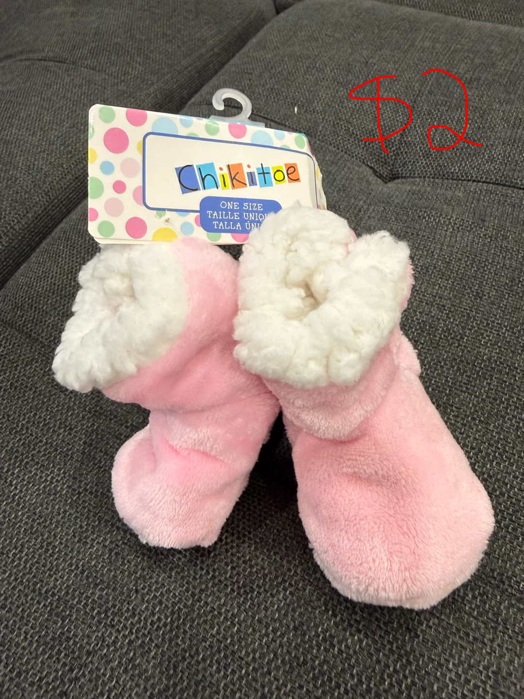 Baby Booties - Pink - One Size