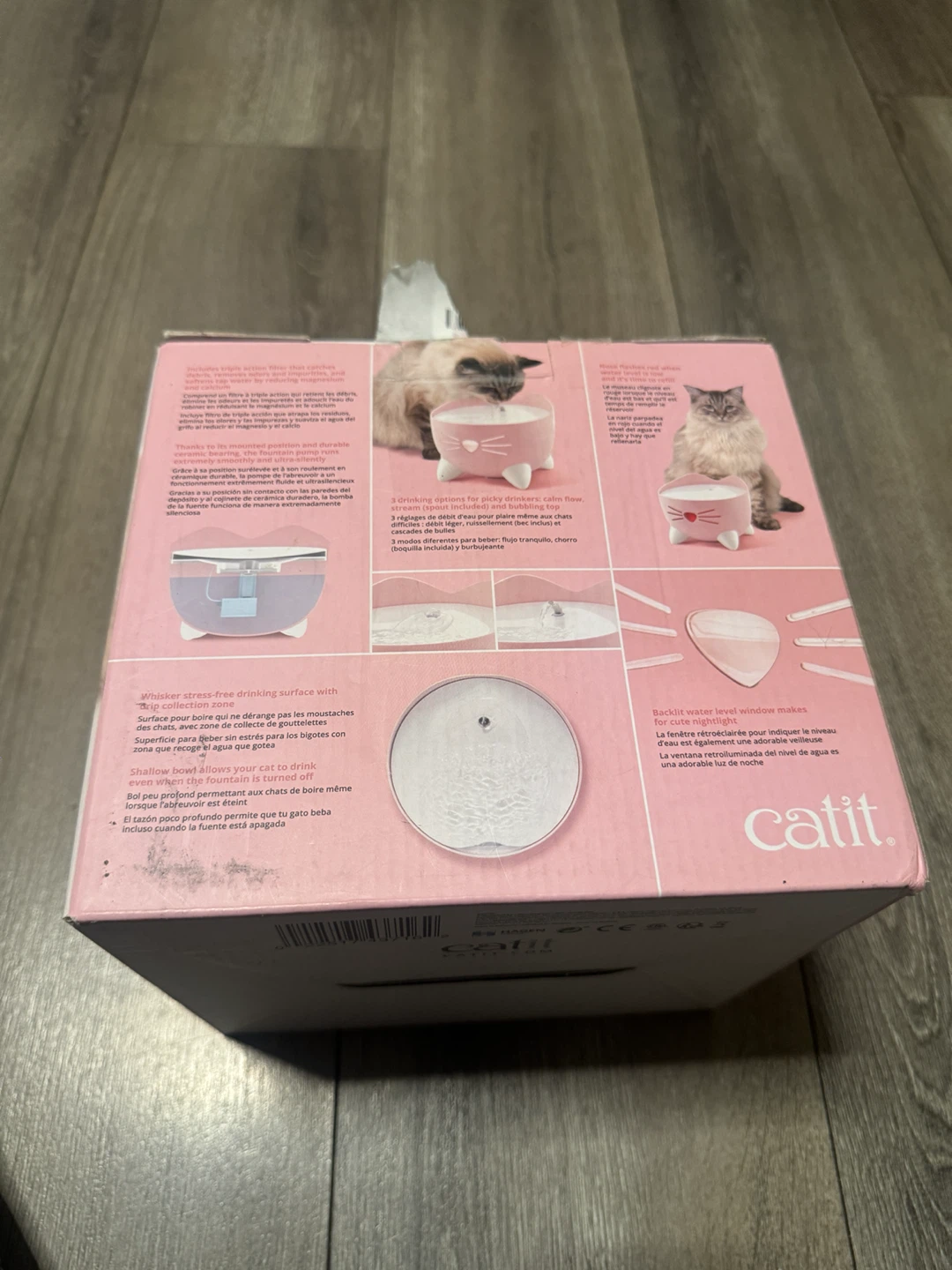 Catit PIXI Cat Water Fountain Pink – Brand New Open Box - photo 3
