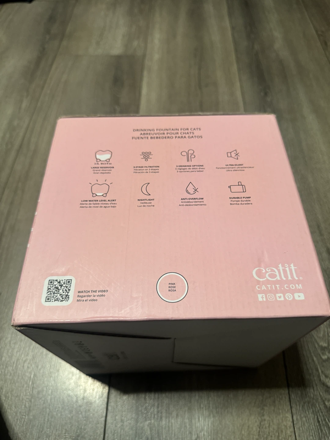 Catit PIXI Cat Water Fountain Pink – Brand New Open Box - photo 4