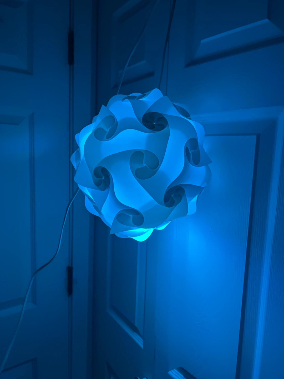 Blue and White Puzzle Lamp Shade - photo 3