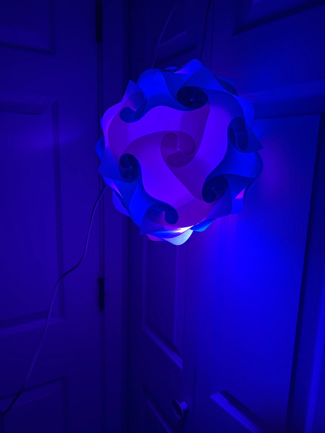 Blue and White Puzzle Lamp Shade - photo 4