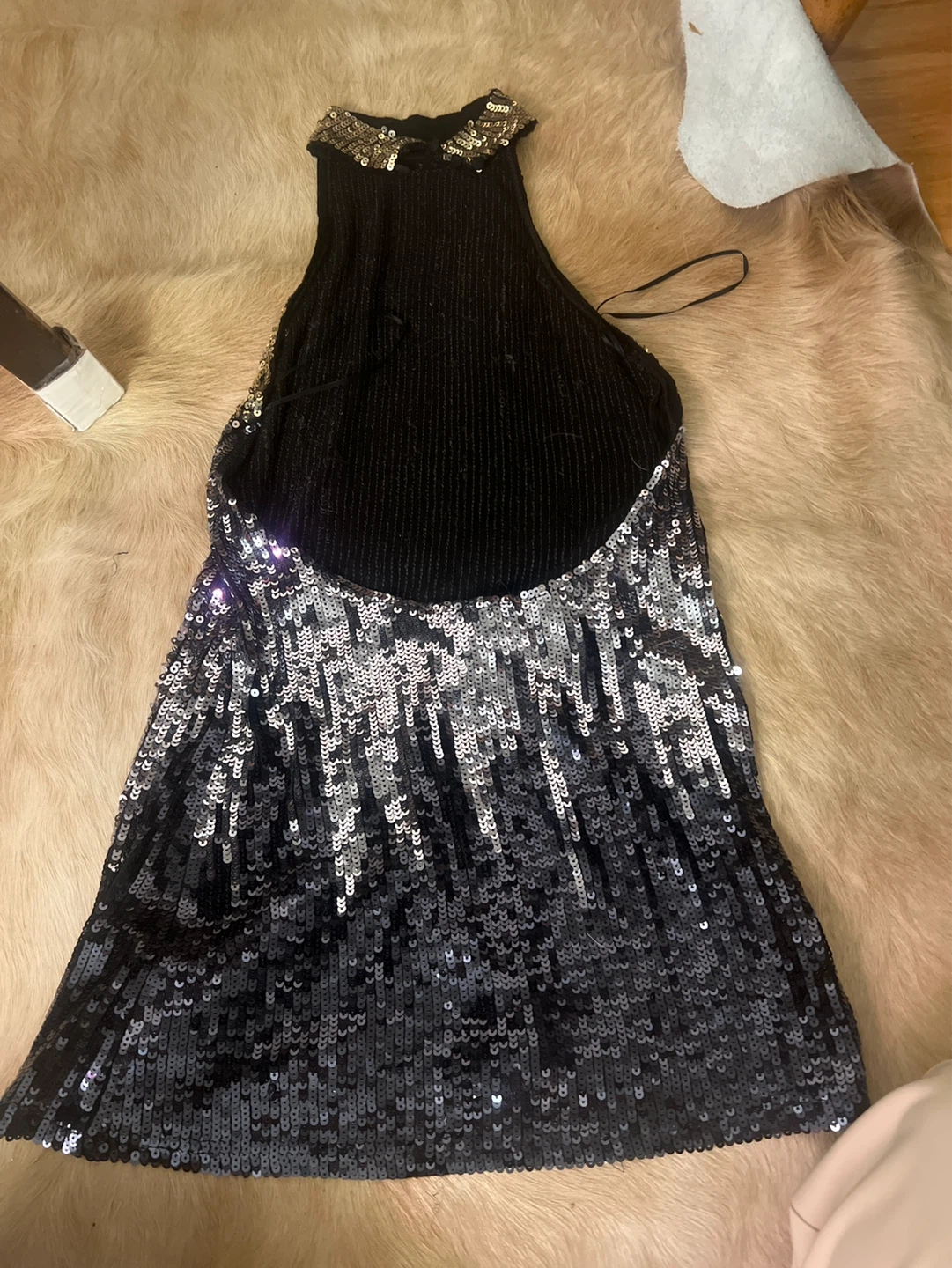Bershka Sequin Halter Dress - photo 3