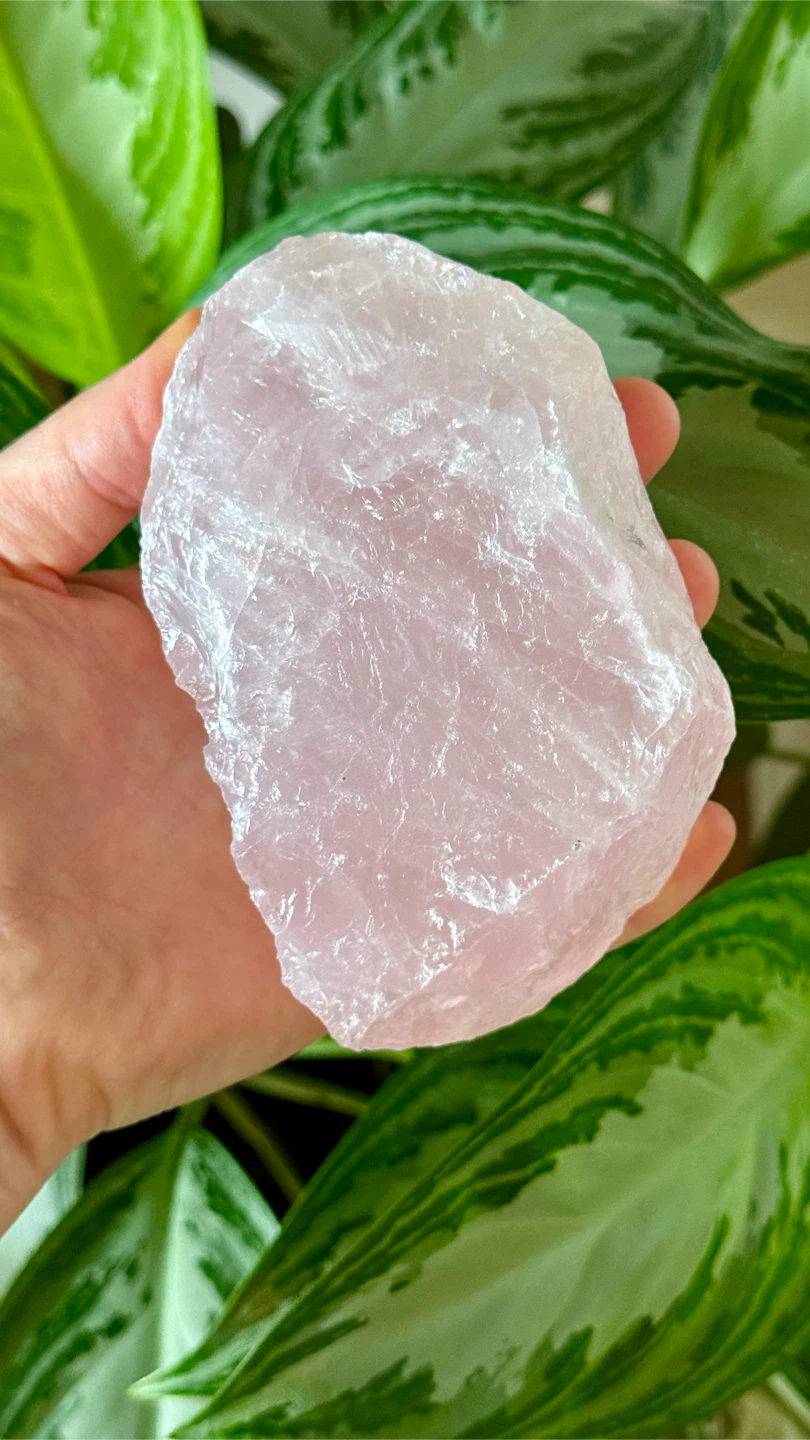Raw Rose Quartz Crystal From Madagascar