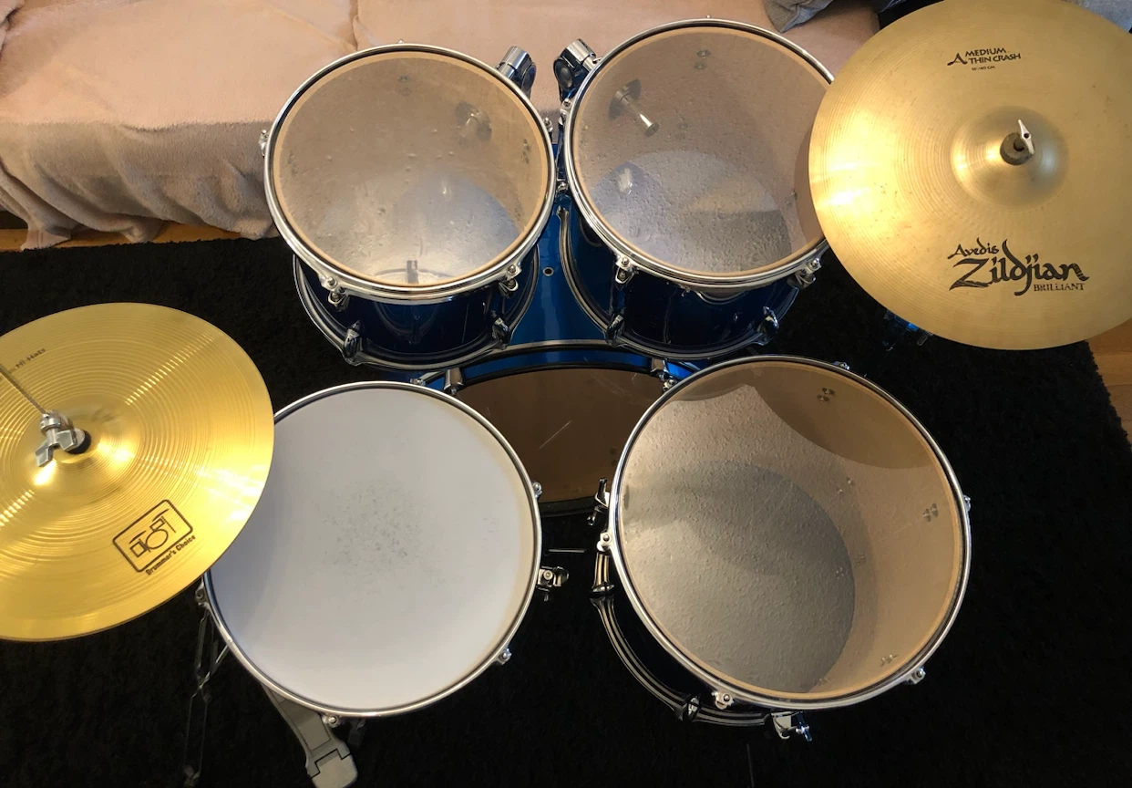 5-piece drum set — cobalt blue - photo 2