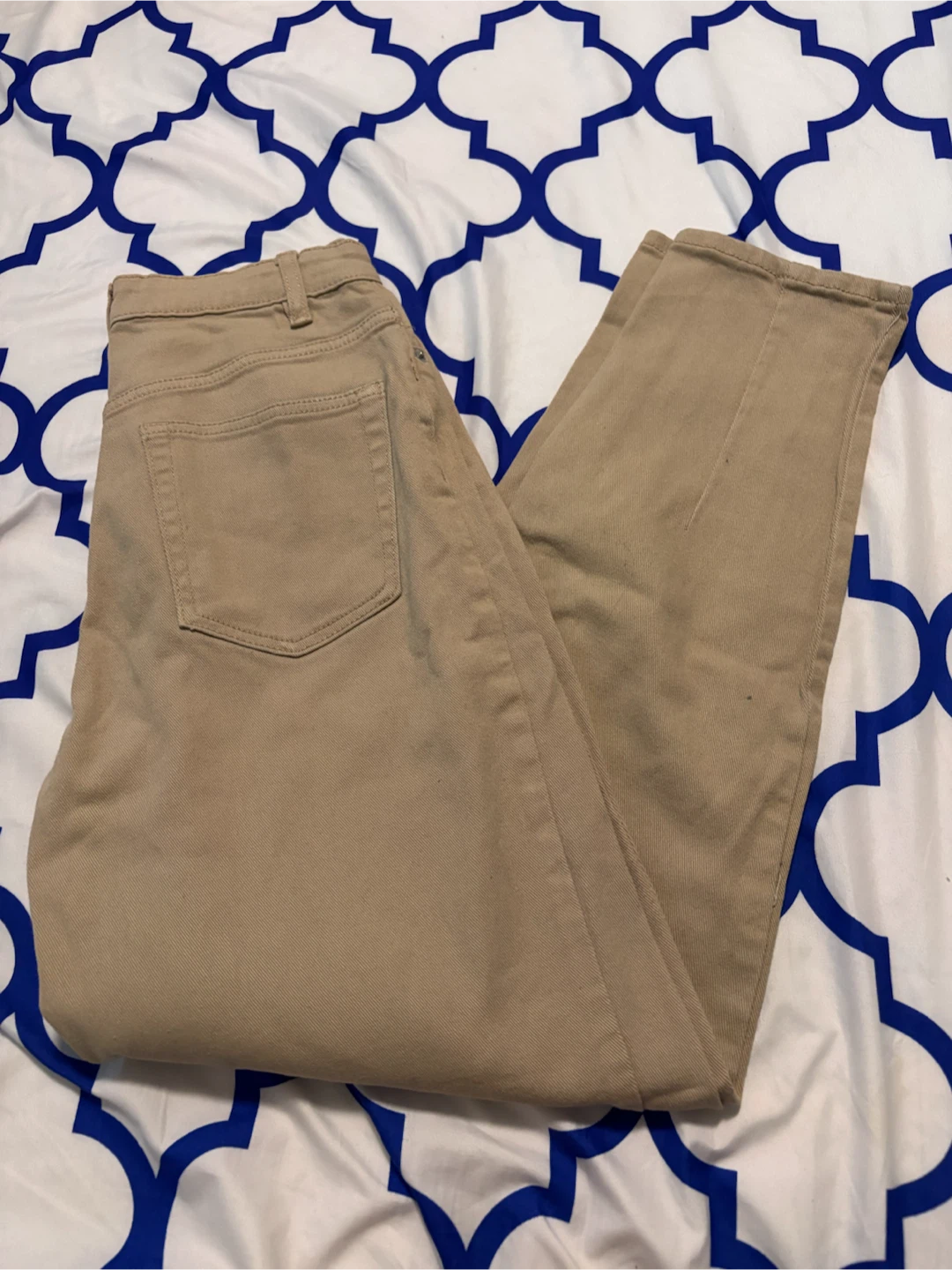 H&M Divided Beige Straight Leg Pants Size 2