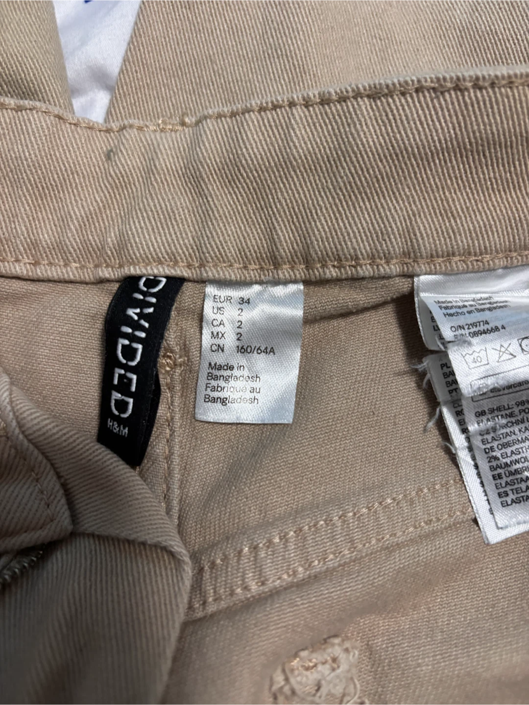 H&M Divided Beige Straight Leg Pants Size 2 - photo 4