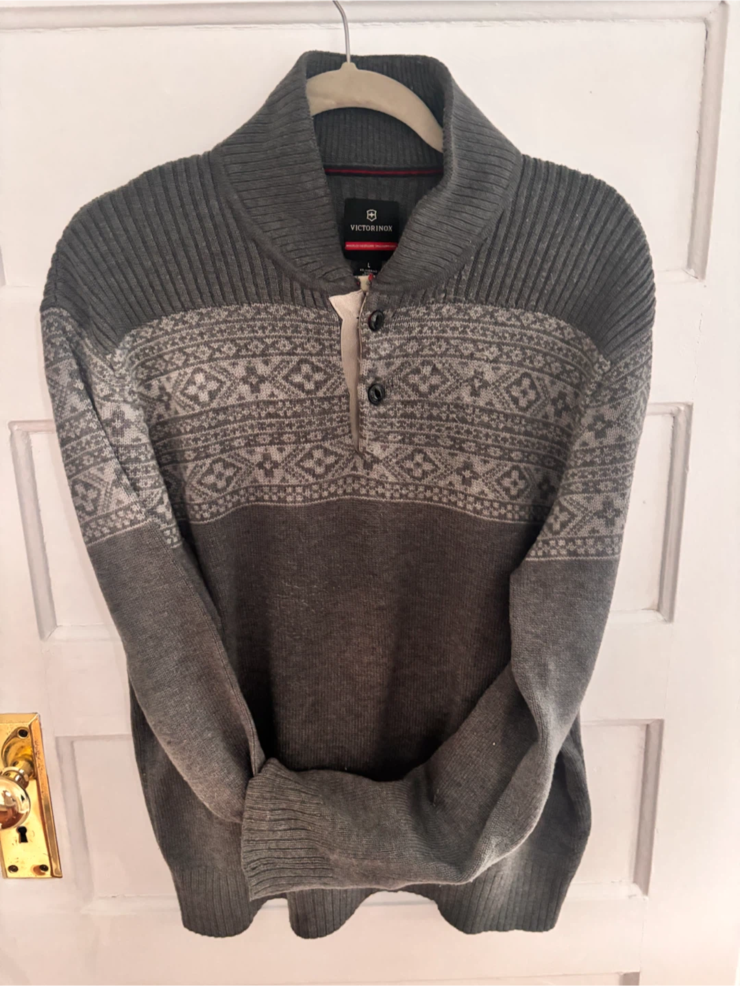 Victorinox Shawl Collar Fair Isle Sweater - photo 2