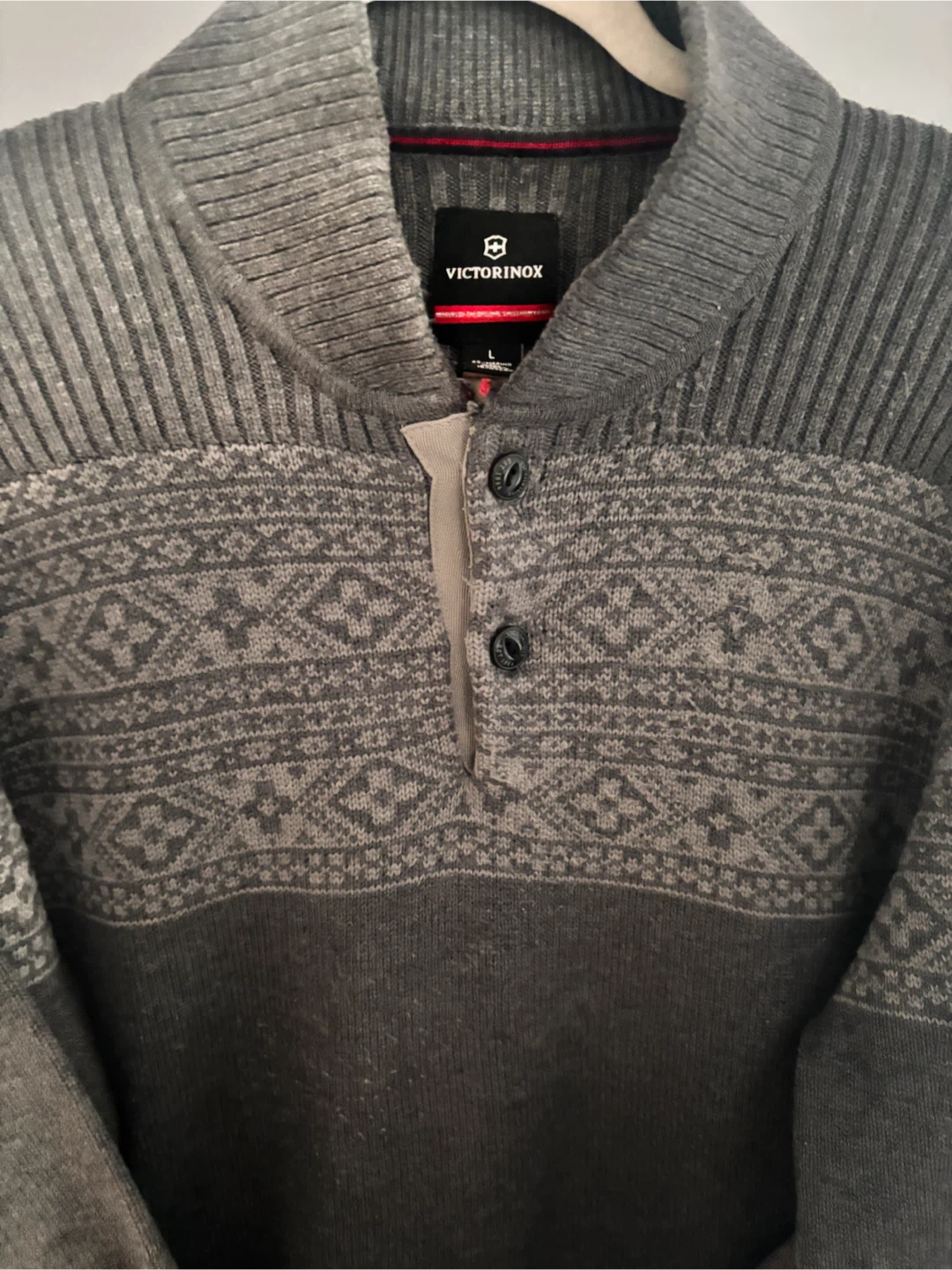 Victorinox Shawl Collar Fair Isle Sweater - photo 3