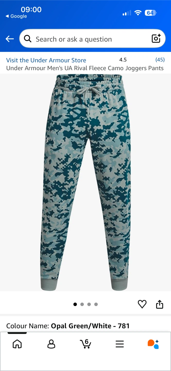 Under Armour Men's UA Rival Fleece Camo Joggers - Medium - photo 2