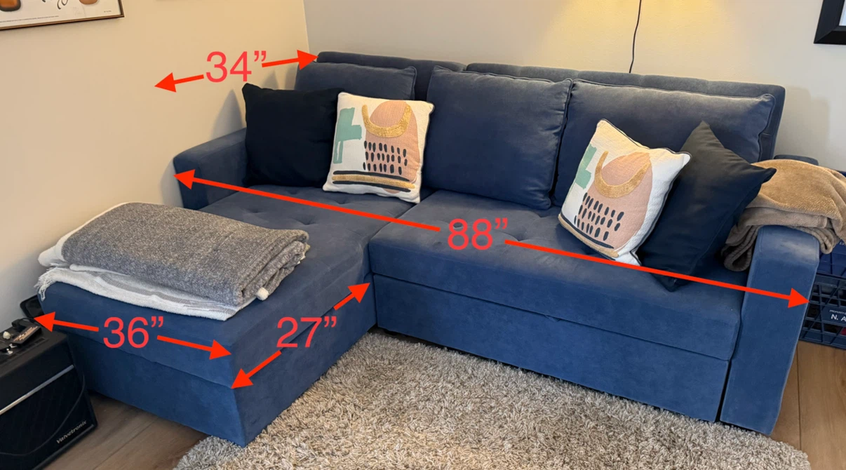 Sectional /Queen or King bed