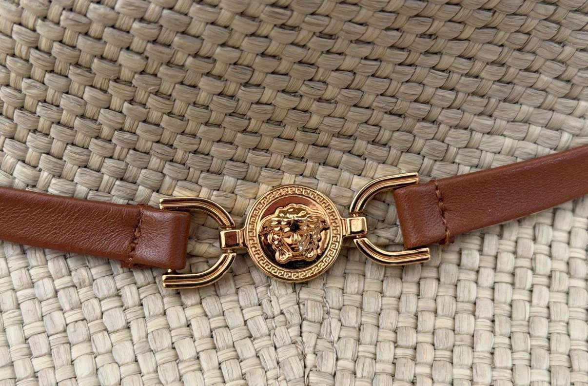Versace Straw Hat with Medusa Buckle - photo 2