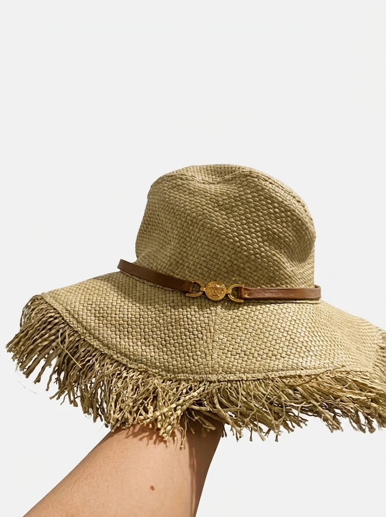 Versace Straw Hat with Medusa Buckle - photo 5