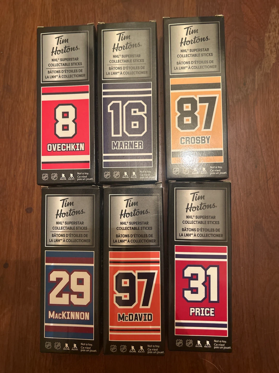 Tim Hortons NHL Superstar Collectable Sticks COMPLETE SET