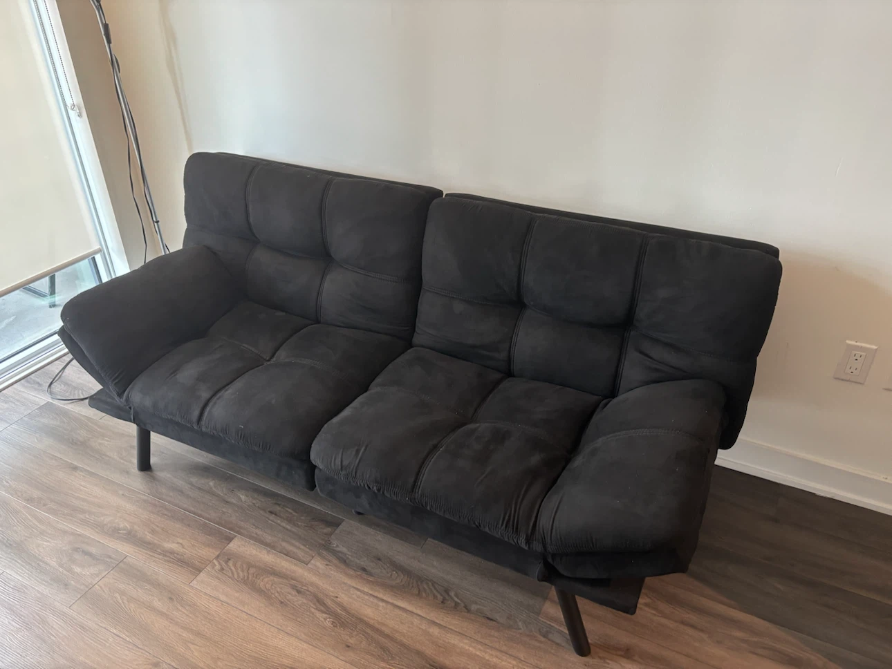 Black Futon Sofa - photo 2