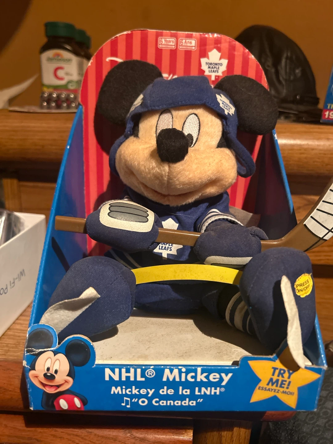 Vintage 2004 Disney NHL Mickey Mouse TML Plush NIB