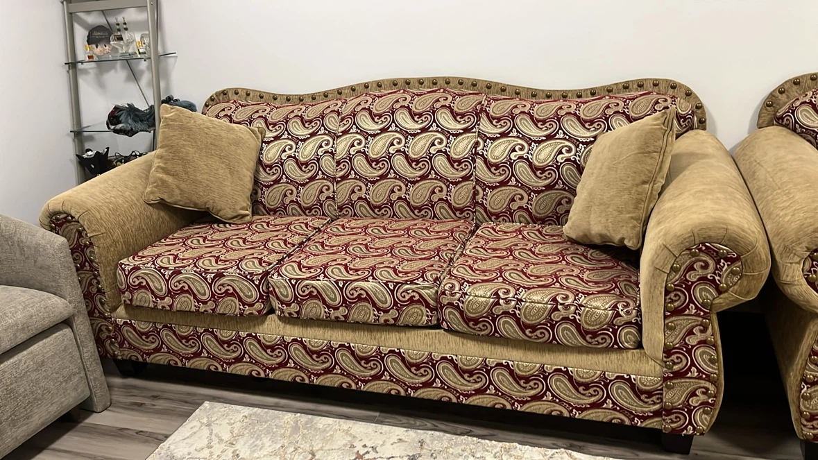 Paisley Sofa with accent pillows - photo 3