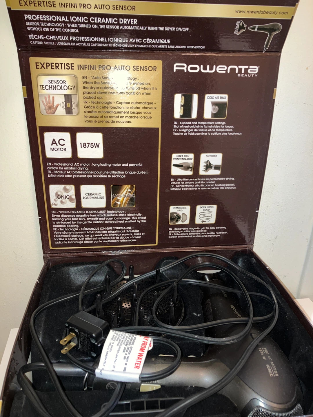 Rowenta Infini Pro Auto Sensor Ionic Ceramic Hair Dryer - photo 3