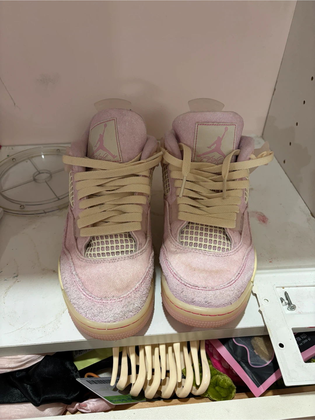 Air Jordan 4 'Sail' (Wmns) Pink Sneakers - photo 3