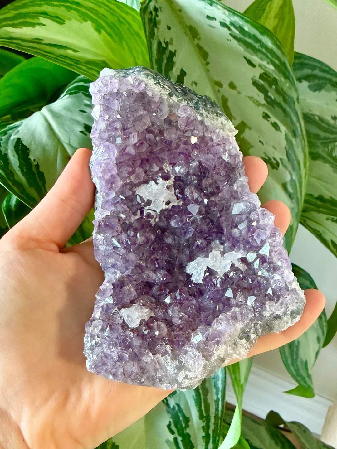 Raw Brazilian Amethyst Crystal With Quartz Inclusions