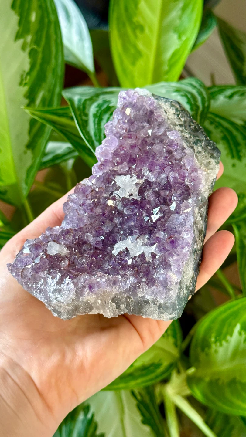 Raw Brazilian Amethyst Crystal With Quartz Inclusions - photo 2