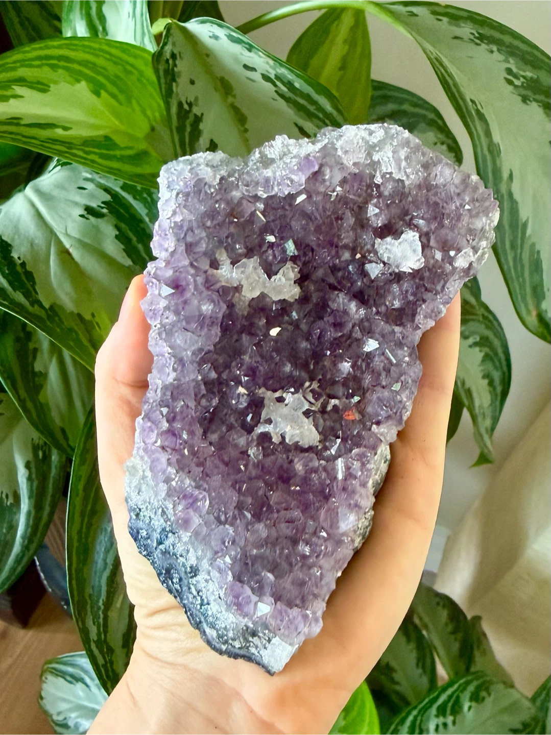 Raw Brazilian Amethyst Crystal With Quartz Inclusions - photo 3