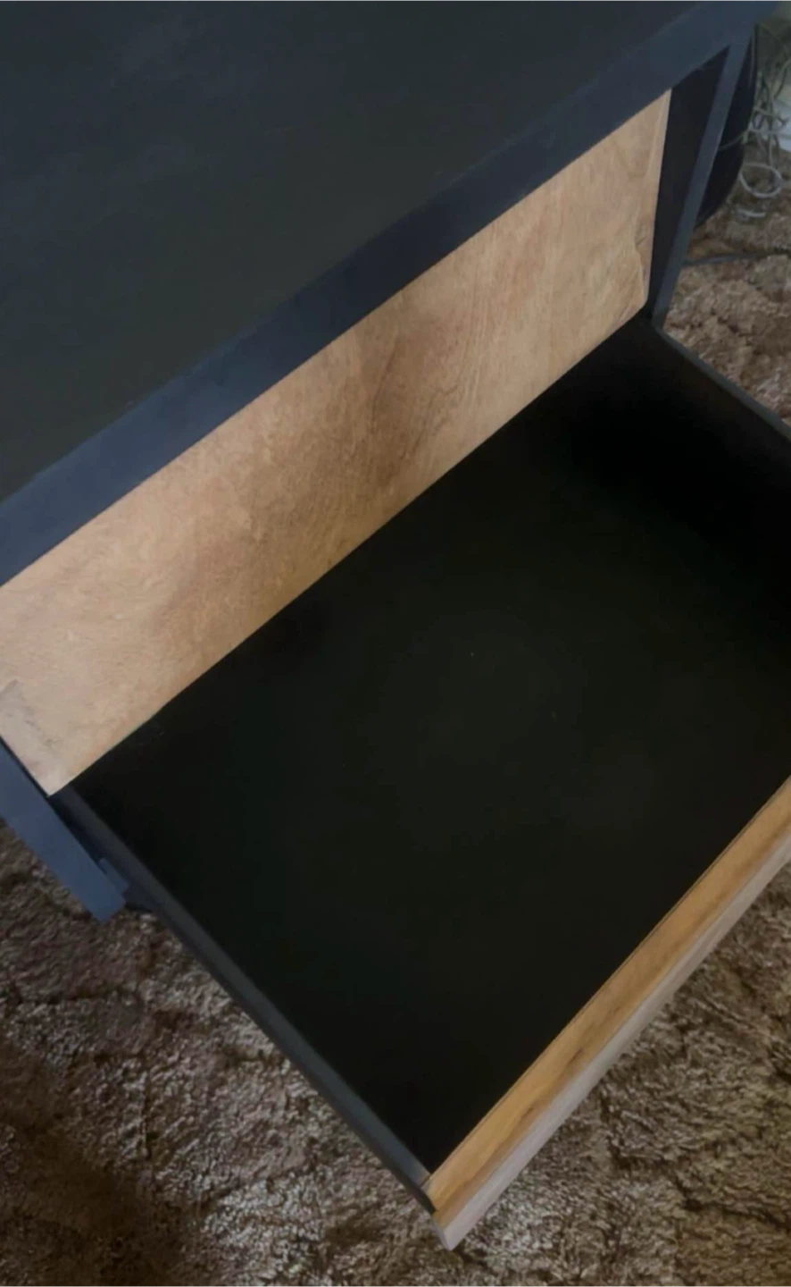Pair of Black & Wood Nightstands - photo 3
