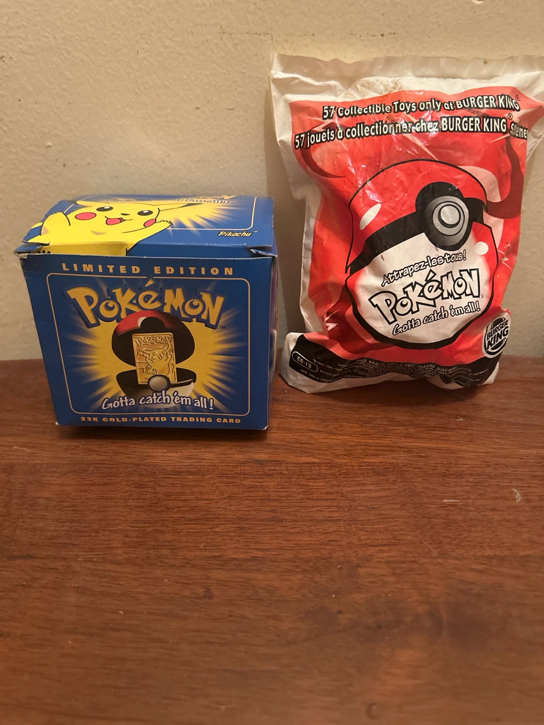 1999 Pokemon BK Collectible Toy and Gold-Plated Trading Card