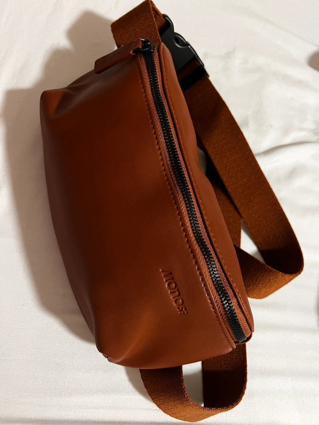 Monos Brown Faux Leather Belt Bag - photo 3