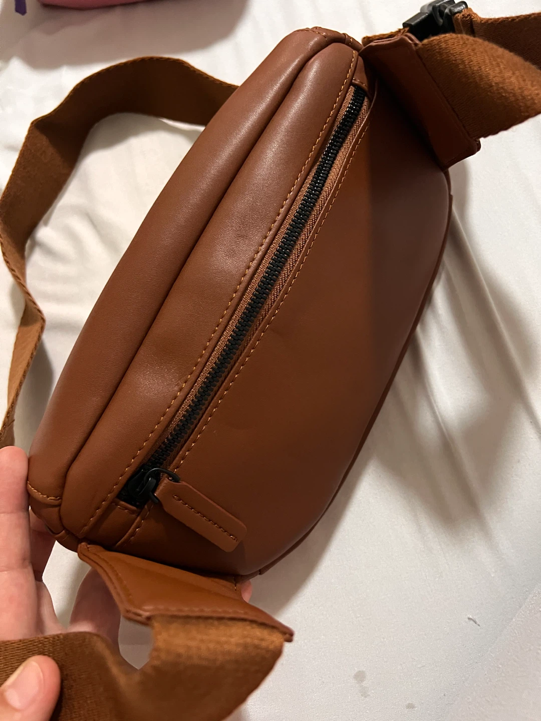 Monos Brown Faux Leather Belt Bag - photo 5