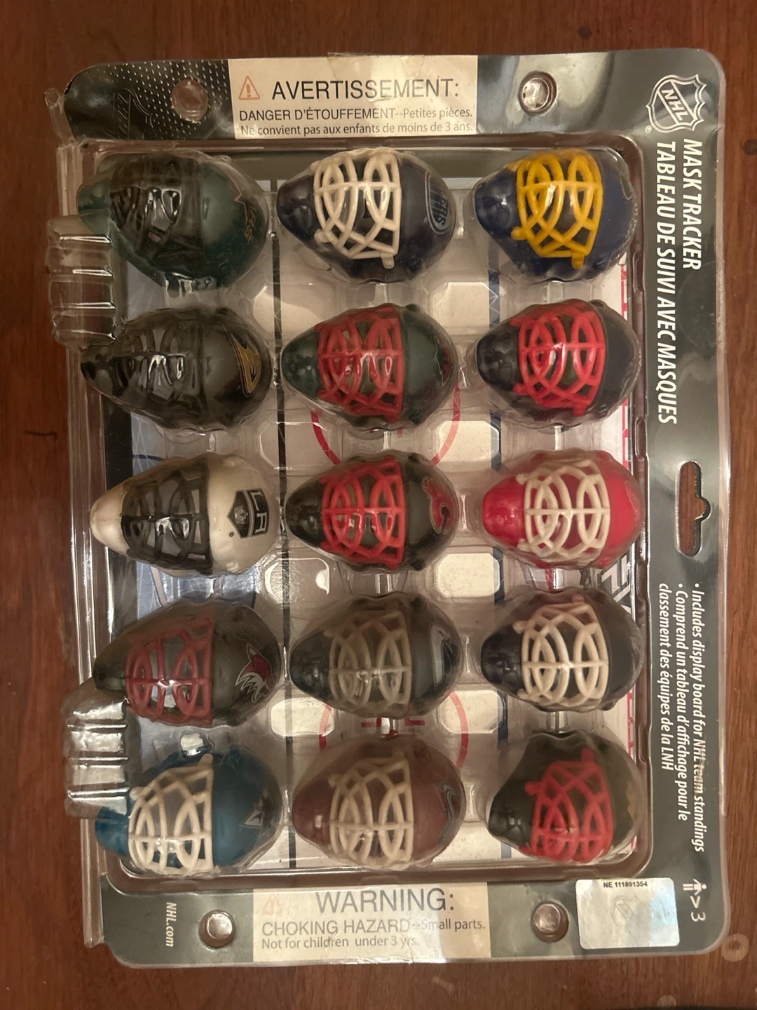 Franklin NHL Mask Tracker Display Board