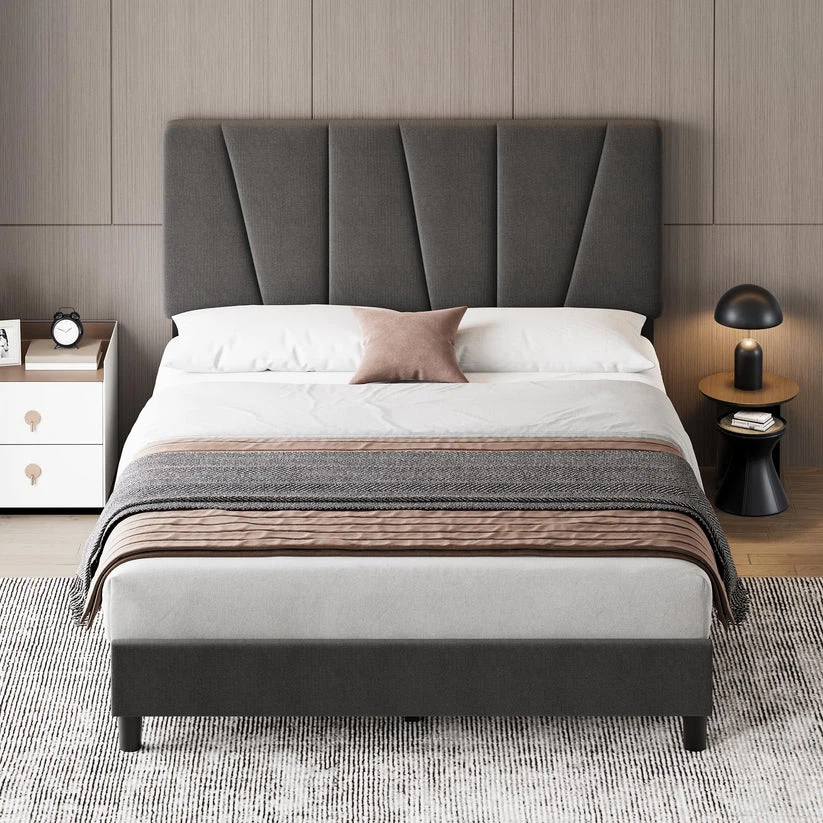 Garvee Twin Size Bed Frame with Adjustable Headboard