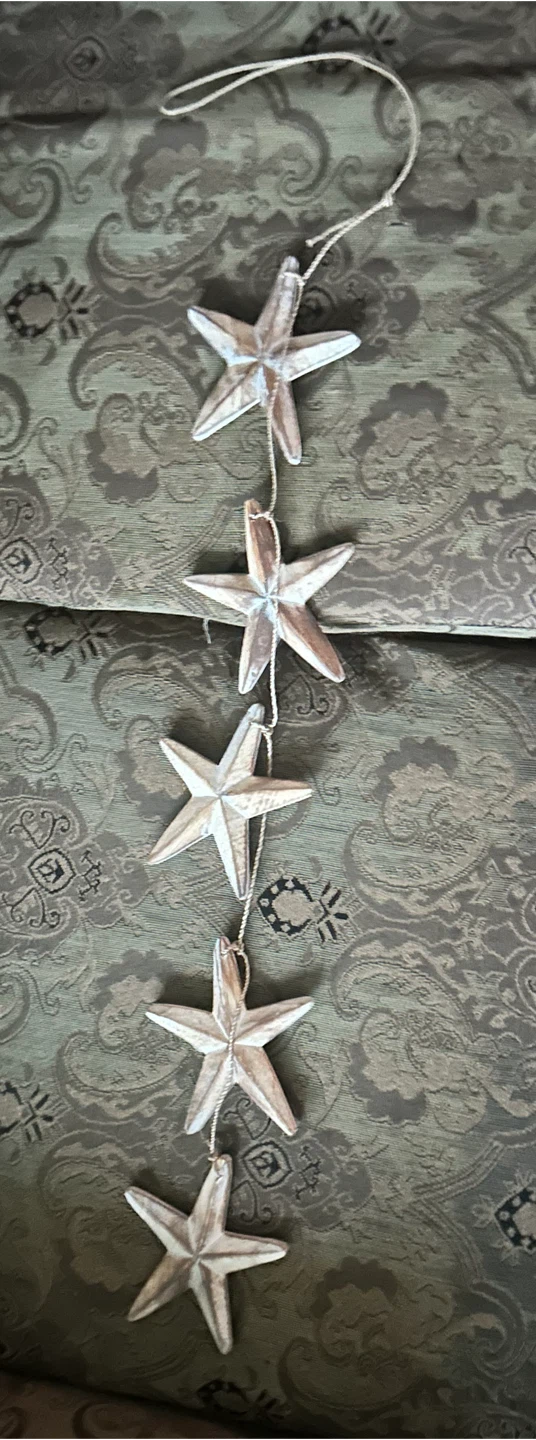 Starfish Garland hangs from ceiling