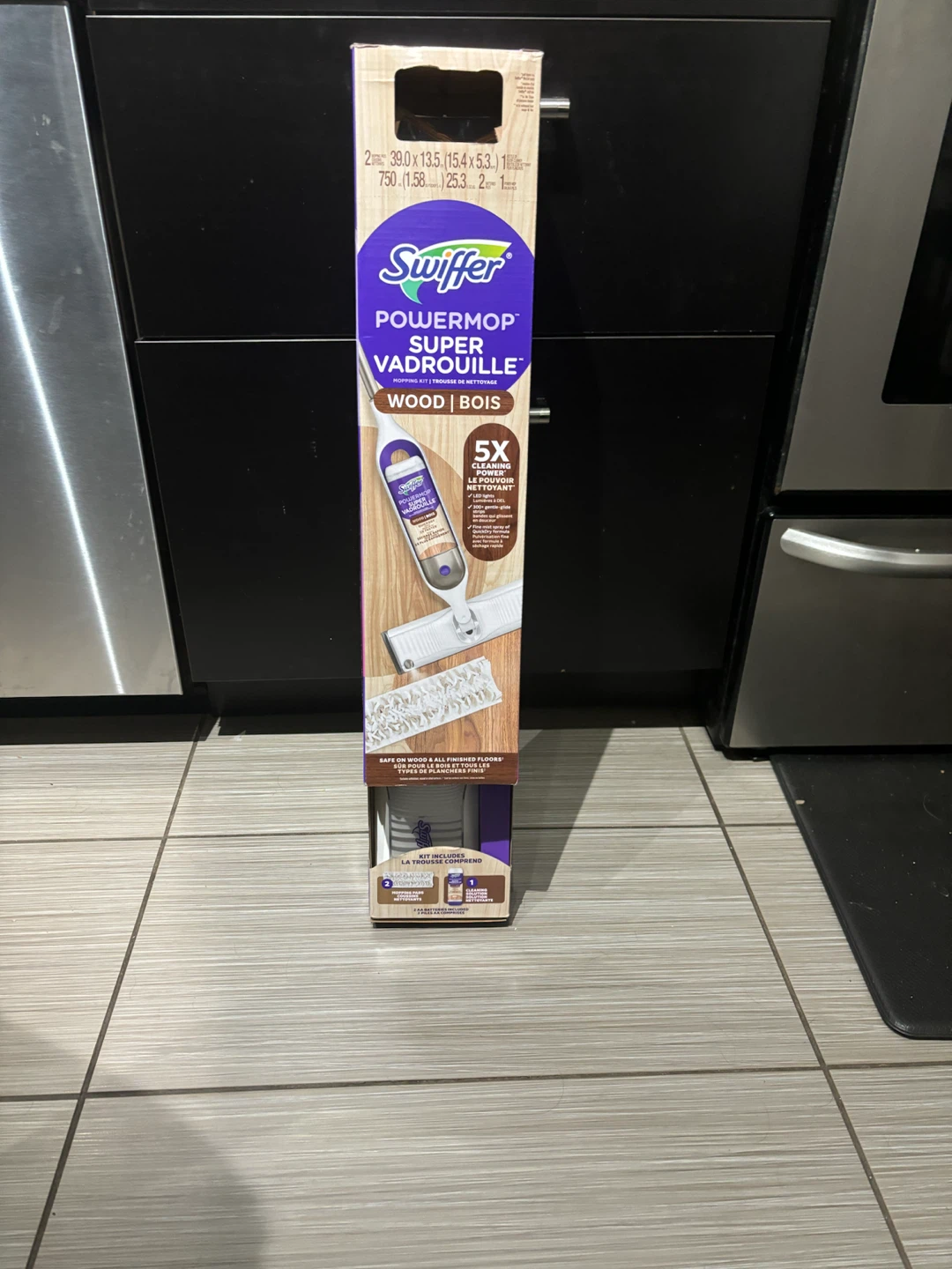 Swiffer PowerMop Super Vadrouille Wood Floor Cleaning Kit