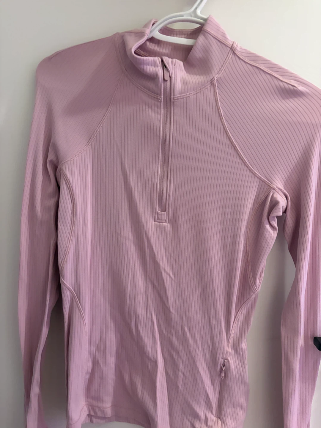 Lululemon Ribbed Quarter Zip Long Sleeve Top Pink Size 4