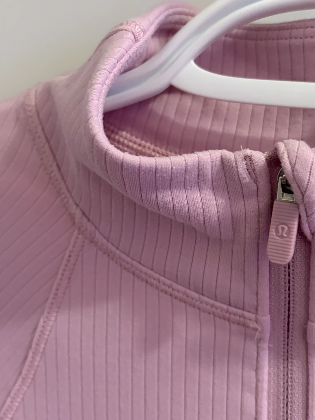 Lululemon Ribbed Quarter Zip Long Sleeve Top Pink Size 4 - photo 2