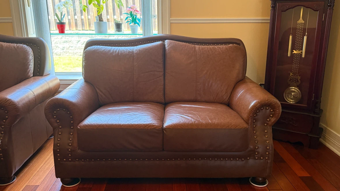 Brown Leather Sofa