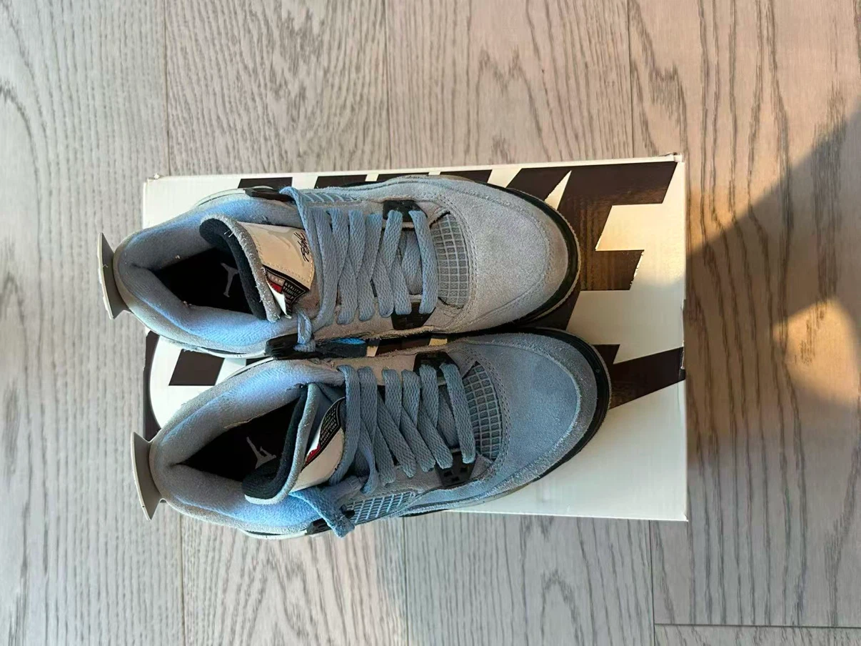 Air Jordan 4 Retro University Blue size 4.5 us replacement box - photo 2