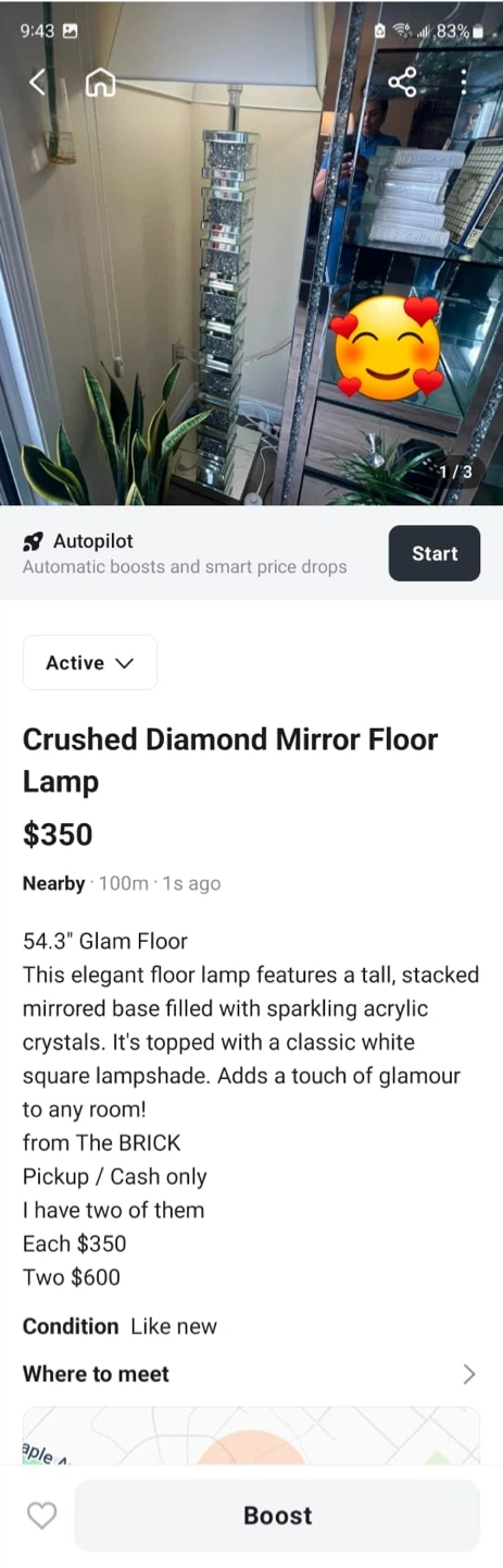 Memphis 54.3" Glam Floor Lamp - photo 3