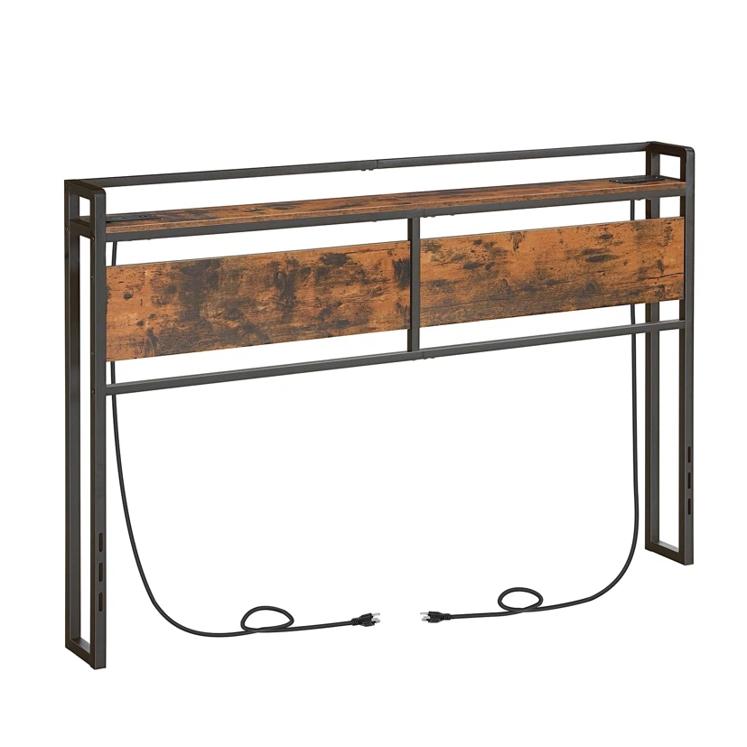 HOOBRO Queen Headboard Only,2 Outlets and 4 USB Ports