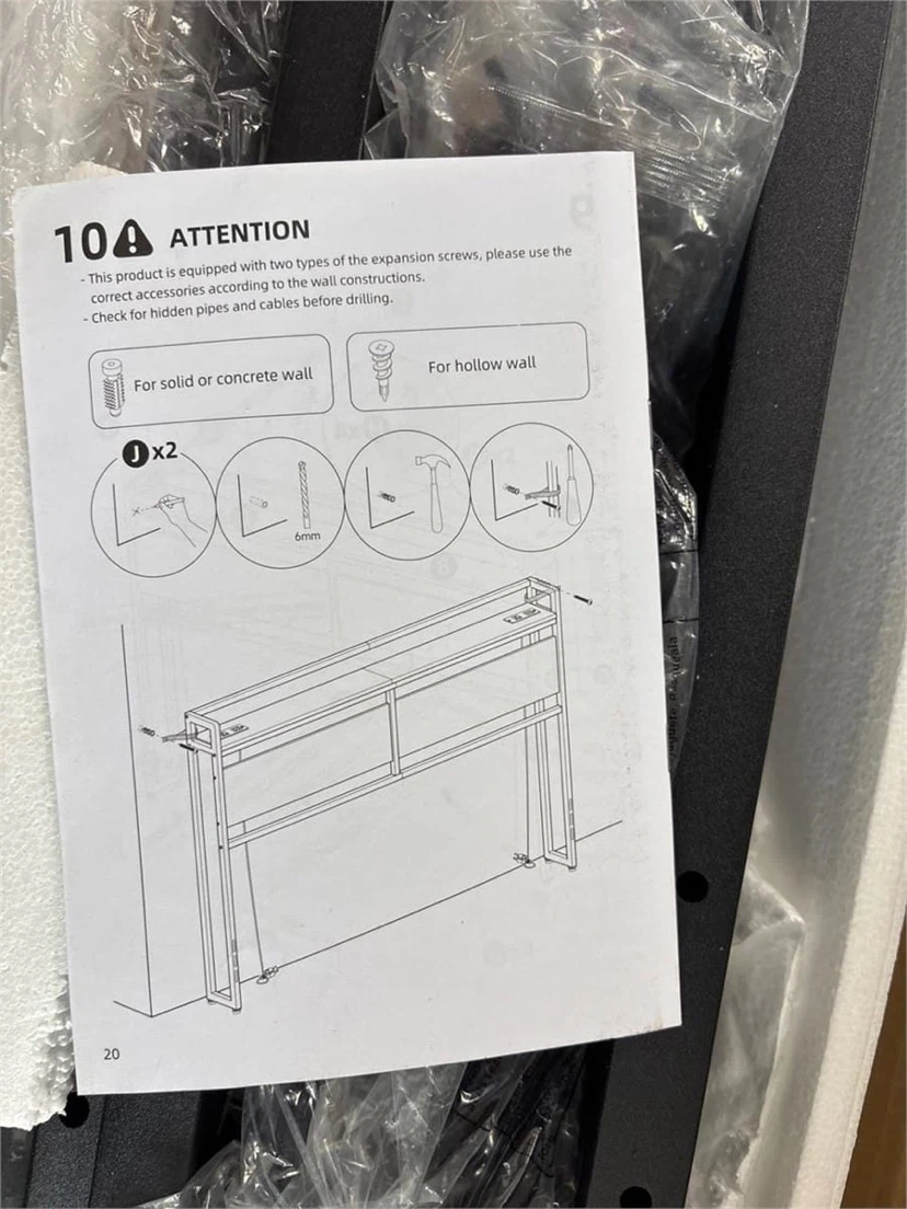 HOOBRO Queen Headboard Only,2 Outlets and 4 USB Ports - photo 5