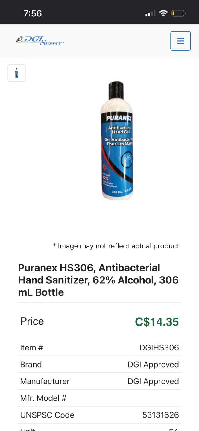 Puranex Antibacterial Hand Sanitizer Gel, 62% Alcohol, 306 mL - photo 2