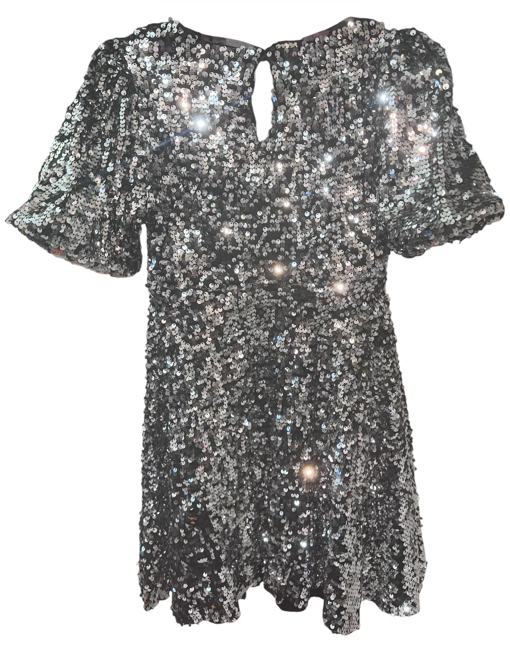 ✨ Zara Girls Silver Sequin Party Dress | Size 7 - photo 2