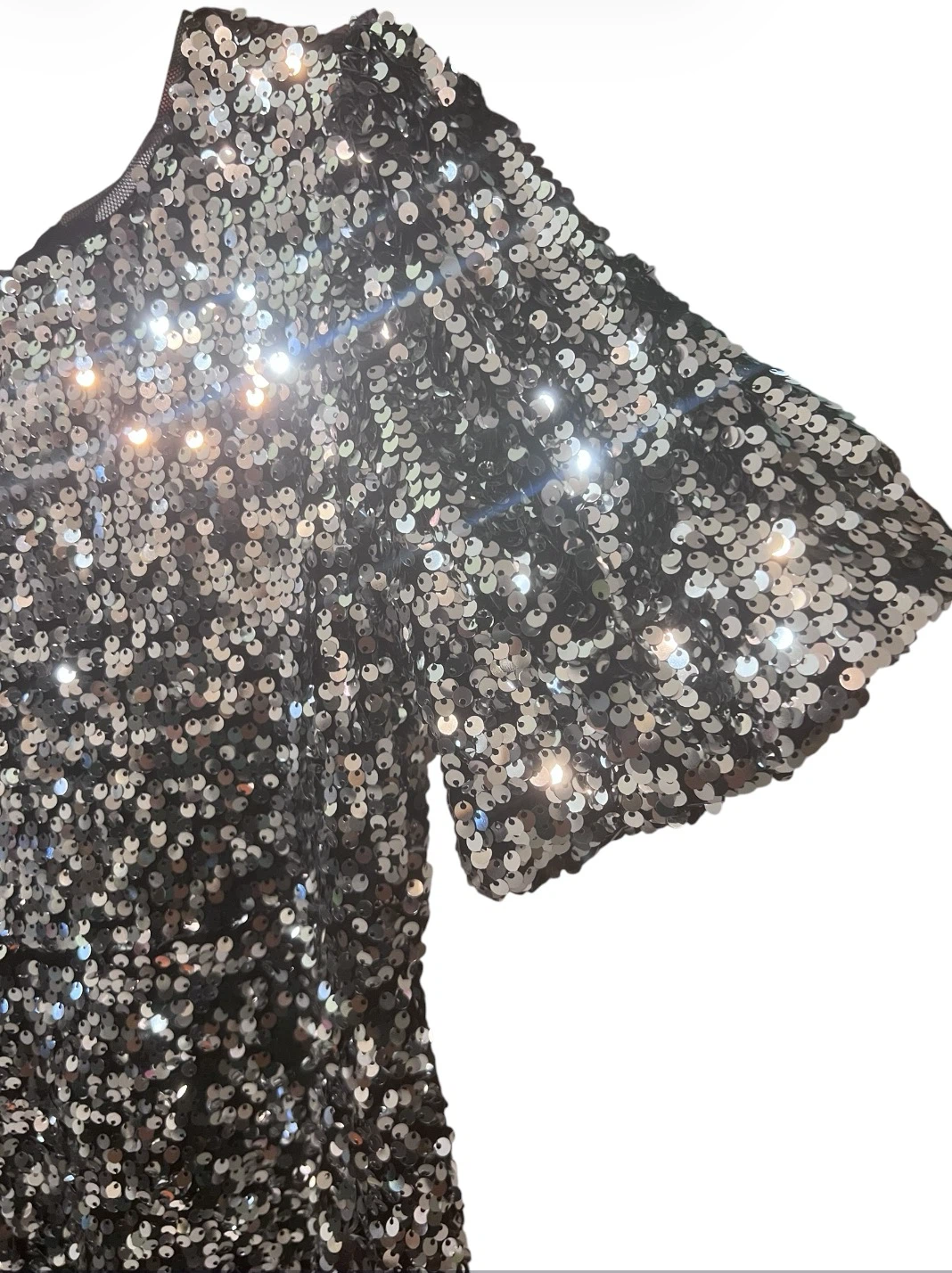 ✨ Zara Girls Silver Sequin Party Dress | Size 7 - photo 3