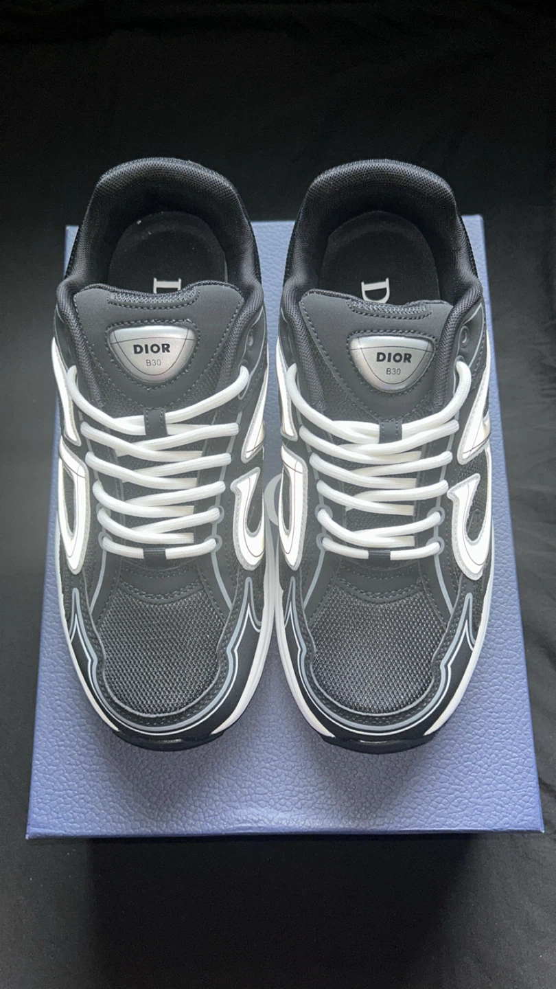 Dior B30 Shoes (Black & White) Size 9 Reflective - photo 4